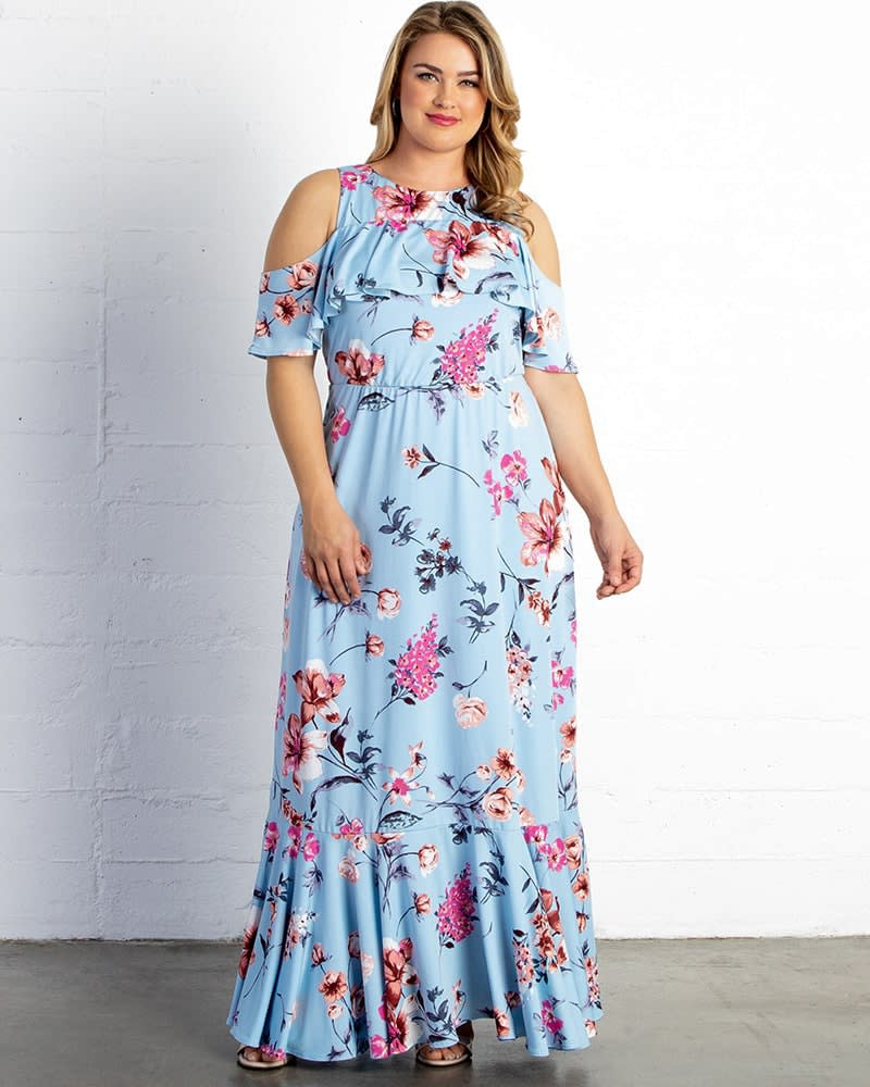 Cold shoulder best sale maxi dress